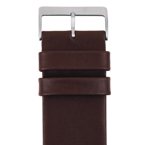 Leather strap dark brown 1.10 size L
