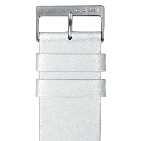 Lederarmband weiss 1.15 Grösse M